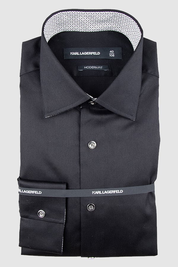 ΠΟΥΚΑΜΙΣΟ KARL LAGERFELD - 19 ΛΕΥΚΟ-ΜΑΥΡΟ